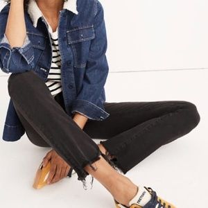 Madewell Cali Demi Boot Berkeley Black Chewed Hem